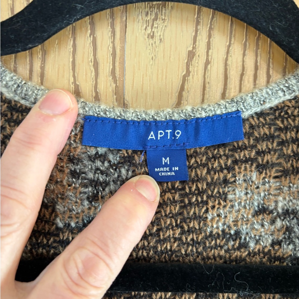 Apt. 9 Leopard Open Front Long Cardigan - Picture 3 of 8